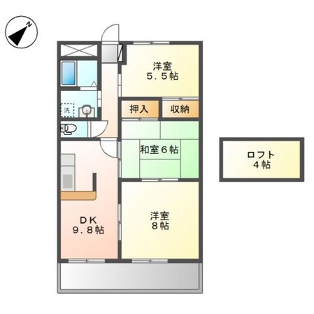 グリーンハイツ大塩Ⅱの物件間取画像